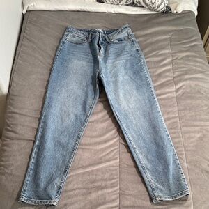 HT DENIM Mom Jeans in Light Blue Wash